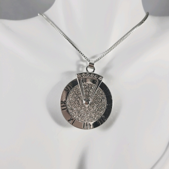 Spinner Clock Pendant Necklace - Picture 11 of 11